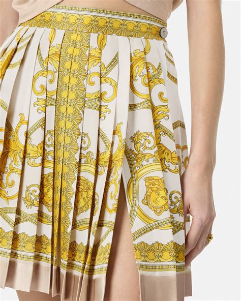 versace pleated maxi skirt|Versace skirt size.